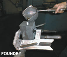 Employment of the clamp in foundries